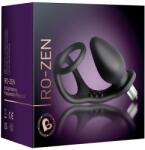 Rocks-Off RO-ZEN Negru Inel pentru Penis și Testicule cu Dop Anal Vibrator Vibrator