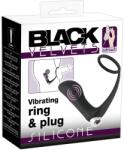Black Velvets BV Vibrant Set Inel pentru Penis și Dop Anal Vibrator pentru Prostată, 10 Moduri