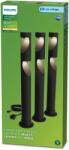 Philips Desi 3-pack fekete LED kültéri állólámpa szett (PHI-8720169387010) LED 3 izzós IP44 (8720169387010)