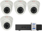  4 dome kamerás HDCVI CP PLUS rendszer