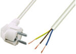 USE Home N 7 hálózati csatlakozókábel, 2 m, H05VV-F 3G0, 75 mm2 kábellel, védőérintkezős, max. 1380W, fehér (N 7)