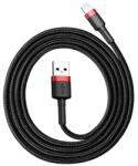 Baseus Cafule 1, 5A 2 m-es Lightning USB-kábel (fekete-piros)