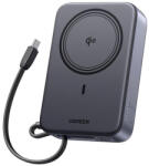 UGREEN PB567 20 000 mAh-s mágneses hordozható akkumulátor, USB + USB-C, Qi 2 15 W (szürke) (55450B) - kontaktor