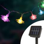  LED szolár fényfüzér - virág - 2, 3 m - 20 LED - színes (glo-58218B)