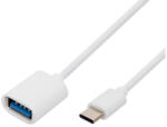 USE Home USBC OTG kábel, USB-C dugó, USB-A aljzat, kétirányú, 16cm, 2, 1A, 480 Mbps