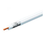 USE Home S 6TSP/WH koax kábel, 75 Ohm, PVC és PE szigetelés, réz bevonatú acél ér, alumínium + PET fólia 96 szál aluharisnya, 100m, fehér (S 6TSP/WH)