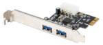 BLACKBIRD PCI Bővítőkártya 2xUSB 3.1 Gen. 2 Low profile verzió