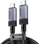 UGREEN USB-C / USB-C USB4 Gen 3 Ugreen L705 kábel, 240W, 40Gbps, 1m (csillagszürke) - kontaktor - 4 001 Ft