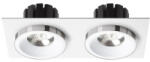 Rendl light studio SHARM SQ II süllyesztett lámpa fehér króm 230V LED 2x10W 24° 3000K (R14582)