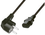 USE Home N 5 számítógépes hálózati csatlakozókábel, 2 m, H05VV-F 3G0, 75 mm2 kábellel, védőérintkezős, max. 1380W, fekete (N 5)