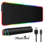 BlackBird Egérpad Gamer MZ-RGB NightHalo 80x30cm 3mm vastag RGB világítással - kontaktor