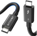BlitzWolf BW-HDC8 USB-C-USB-C kábel, 240W, 1, 5m (fekete)