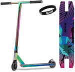 Poolx Trotinetă stunt, SOKE EVO Street, neocrom, 83 cm, roți PU 10 cm 88A, rulmenți ABEC-9, ghidon T rotativ 360°, frână Flex Fender, maxim 100 kg Trotineta