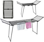 Bauerkraft Uscător de rufe, Bauerkraft G-679, negru, suprafață de uscare 27 m, telescopic, pliabil, cu suport pentru cleme, cadru din oțel, capacitate de încărcare 20 kg, lățime 60 cm