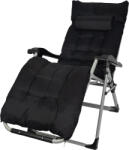 Strend Pro POHO șezlong reglabil - negru - 65x160x110 cm