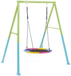 Intex Leagăn tip cuib de grădină, INTEX, verde/albastru, diametru: 102 cm, cadru din oțel, rezistent la apă, înălțime reglabilă a frânghiei, căptușit, capacitate maximă: 100 kg, rotund (44111) Leagan