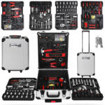 Bauerkraft Set de scule, Bauerkraft H-077, 189 piese, în troler cu roți, pentru înșurubare, desfacere, tăiere, măsurare, din oțel crom-vanadiu și oțel carbon, cu mânere cauciucate Trusa unelte