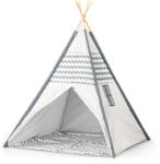 ECOTOYS Cort pentru copii, ECOTOYS Wigwam 8112, Tipi, 120 x 120 x 160 cm, cadru din lemn, husă din poliester, interior/exterior, cu podea textilă