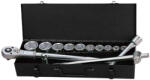 WHIRLPOWER Set de chei tubulare, Whirlpower 1616-0121, cutie neagră, 21 piese, 3/4", cu clichet