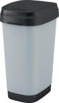 KIS Coș de gunoi, KIS Dual Swing Style L Steel, 50 l, gri, 42 x 30, 5 x 60 cm, capac basculant detașabil Cos de gunoi