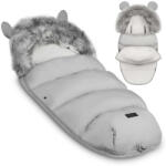 Ricokids Sac de iarnă pentru cărucior, Ricokids Elmi, gri, 95 x 48 cm, pentru cărucior și sanie, respirabil, orificii pentru centurile de siguranță, lavabil