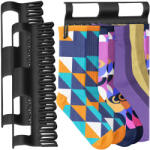 Massido Suport pentru cârlige de rufe pentru uscător, Massido, negru, 15 x 5 cm, plastic durabil, universal, rezistent la umiditate, set de 2 bucăți