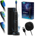 Berdsen Periuță de dinți electrică sonică, Berdsen Galaxy, negru, 6 moduri, 3 trepte, 40.000 vibrații/minut, rezistentă la apă IPX8, cu acumulator, încărcare inductivă, 3 capete de schimb Periuta de dinti electrica