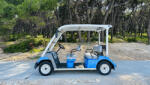 Yamaha G31E, 5 persoane, cart de golf complet recondiționat, albastru închis (EGYEDIGOLFCAR7)
