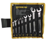 Strend Pro Set chei combinate, Strend Pro HR31583, argintiu, 8 piese, 8-19 mm, Cr-V