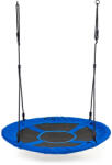 ECOTOYS Leagăn tip cuib, ECOTOYS BOC100, albastru, diametru: 100 cm, rezistent la apă, înălțime reglabilă a frânghiei: 140-190 cm, cadru din oțel, poliester, capacitate de încărcare: 150 kg Leagan