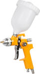 Strend Pro Pistol de vopsit, Strend Pro Airtool S-970A, galben/alb, cu rezervor superior, 600 ml, pneumatic, duză de 1, 4 mm, 3 bar