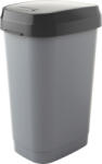 KIS Coș de gunoi, KIS Dual Swing L, 50 l, gri, 42 x 30, 5 x 61 cm, plastic, capac basculant detașabil Cos de gunoi
