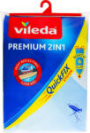 Vileda Premium husă pentru masă de călcat 2-în-1, One Size, albastru deschis, în variantă cu 3 straturi, cu suprafață metalizată, cu sistem de fixare QuickFix