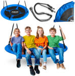 Neo-Sport Leagăn tip cuib, Neo-Sport Swingo, negru/albastru, diametru: 125 cm, impermeabil, înălțime reglabilă a frânghiei: 137-179 cm, cadru din oțel, căptușit, poliester Oxford 600 D, sarcină maximă: 150 kg,  Leagan