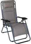 Strend Pro Șezlong, ST Leisure Equipment Carolina, 160 x 60 x 110 cm, gri, cu poziție reglabilă, construcție cu cadru metalic, cu suprafață de întindere din plasă respirabilă