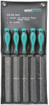 Whirlpower Set de pile, Whirlpower 154-5005, gri, 20 cm, 5 buc (plată, rotundă, pătrată, dreaptă, semirotundă), pentru metal, în husă de depozitare Pila