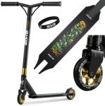 Poolx Trotinetă stunt, SOKE PRO, auriu, cu model, 85 cm, roți PU 88A de 11 cm, rulmenți ABEC-9, compresie HIC, ghidon Y, max. 100 kg Trotineta