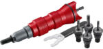 Strend Pro Adaptor de nituire, Strend Pro Premium, roșu/negru, pentru nituri filetate, capete M3, M4, M5, M6, M8, M10, prindere hexagonală 1/4", pentru bormașină, în valiză Cleste