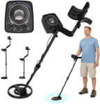 MULTISTORE Detector de metale, Multistore GC-1065, 88-113 cm, 19 cm bobină de căutare impermeabilă, afișaj analogic, semnal sonor, 2 setări, pe baterie (1 x 9V - nu este inclusă)