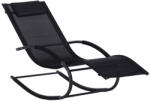 MultiGarden Șezlong, MultiGarden DN-GL-054-1, negru, 146 x 89 x 62 cm, zero gravitație, balansant, cu pernă pentru cap, cadru metalic, tapițerie din plasă textilă, capacitate de încărcare: 150 kg