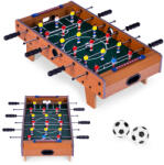 ECOTOYS Masă de foosball, ECOTOYS HM237401, verde/lemn, 36 x 35, 5 x 20 cm, portabilă, 18 jucători, 2 mingi, 6 tije cromate, mânere antiderapante, numărător manual