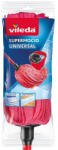 Vileda Mop, Vileda SuperMocio Universal, universal, super absorbant, pentru toate tipurile de pardoseală, lavabil la mașină până la 60°C, cap detașabil, coadă robustă
