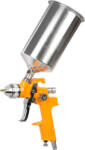 Strend Pro Pistol de vopsit, Strend Pro Airtool S-970B, galben/argintiu, cu rezervor superior, 1000 ml, pneumatic, duză 1, 4 mm, 3 bar
