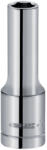 Tona Expert Cap tubular, Tona Expert E113751T, argintiu, 4 mm, 1/4", Cr-V, prelungit, profil Maxi Drive