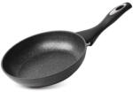 Magic home Tigaie, MagicHome, Black Line 20 cm, neagră, strat cu efect de marmură, antiaderentă, bază pentru inducție, pentru toate tipurile de plite, mâner cu înveliș din silicon, fără PFOA