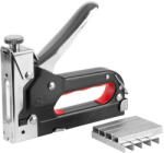 Strend Pro Capsator manual, pistol de bătut cuie, Strend Pro S221, argintiu/negru, lungime capse 4-14 mm / 10-12 mm, pentru capse C / B, lungime cuie 10-14 mm, cu 400 capse, tapițerie