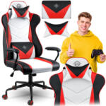 Sofotel Scaun gaming, Sofotel Miss Fortune, înălțime șezut 41-48 cm, tapițerie din eco-piele, ergonomic, bază metalică, funcție de balans, roți silențioase cauciucate, cu pernă lombară și pernă pentru cap
