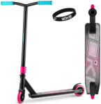 Poolx Trotinetă freestyle, SOKE GO! , roz, 82 cm, roți PU 10 cm 88A, rulmenți ABEC-9, frână tip fender flexibilă, deck din aluminiu Trotineta