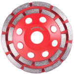 Strend Pro Premium Disc de șlefuire diamantat, Strend Pro Premium CGW22, roșu, 125 x 22, 23 mm, maximum 10 200 rotații/minut, cu două rânduri, pentru beton și piatră, pentru șlefuire umedă și uscată