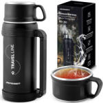 Berdsen Termos, Berdsen BD-781, 1500 ml, negru, oțel inoxidabil, cu perete dublu, pentru băuturi calde și reci, menține temperatura 12 ore